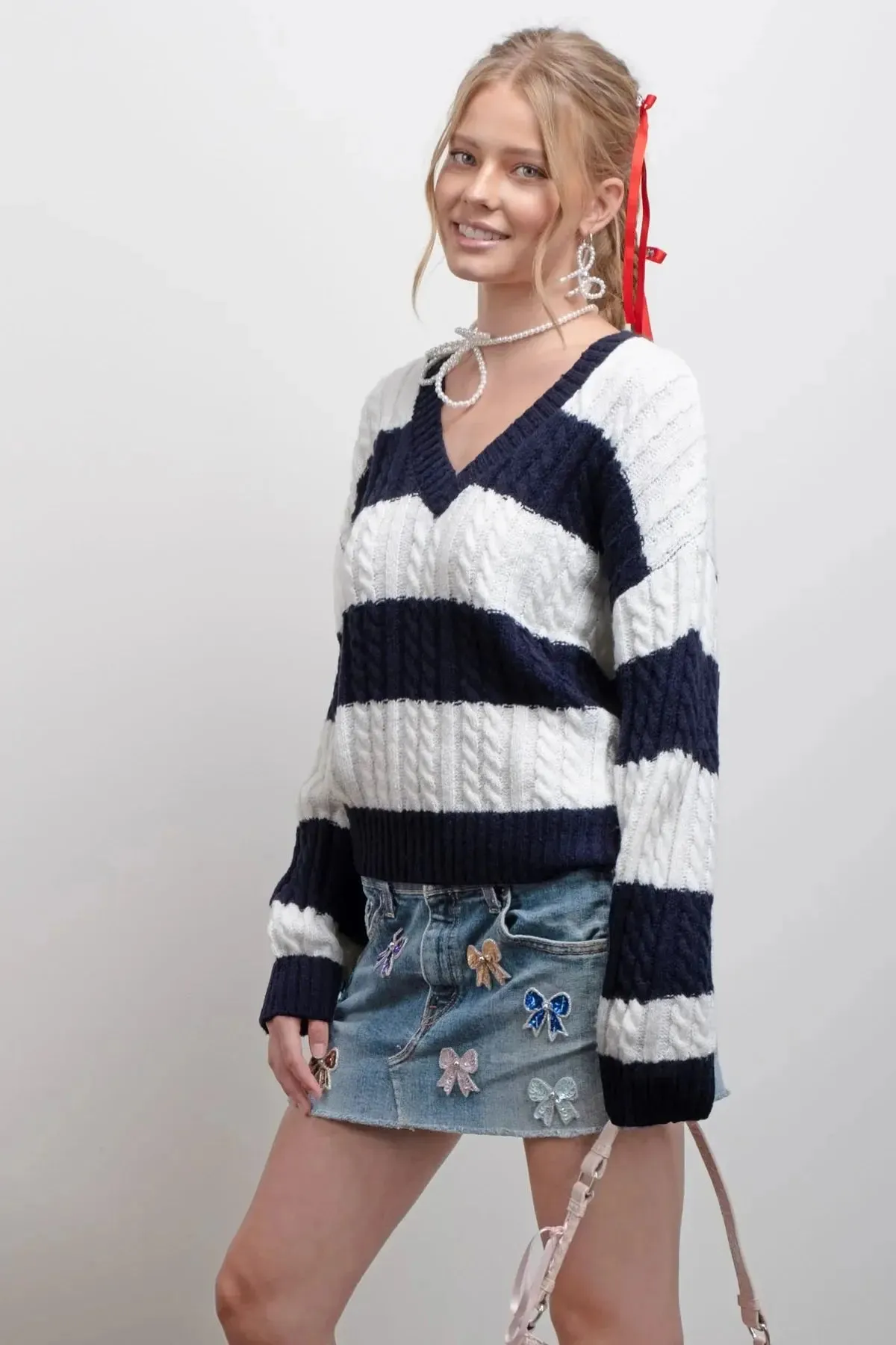 Blu Pepper By The Sea Sweater – Cozy Coastal Charm