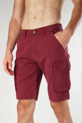 Burgundy Cargo Shorts