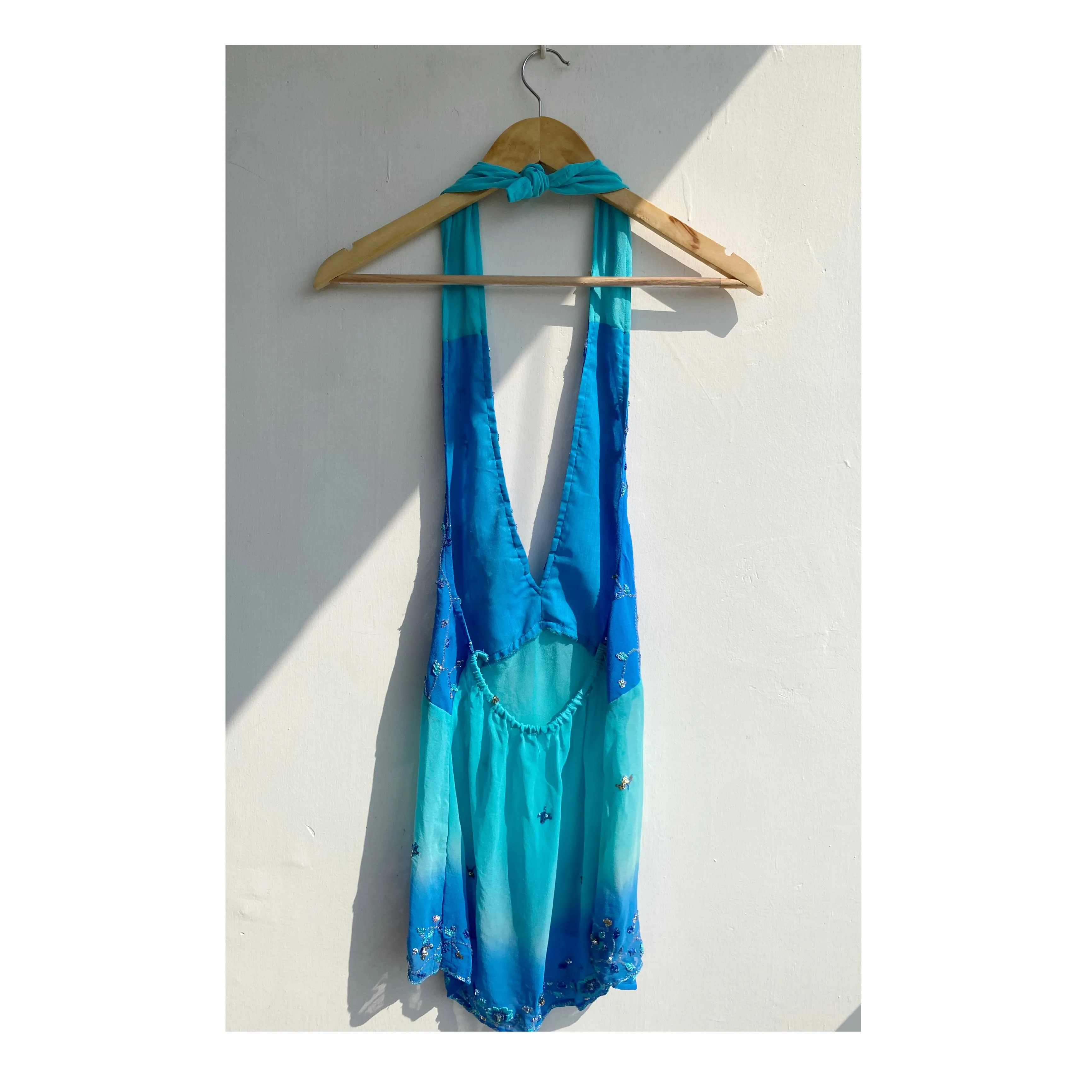 Celestial sea blue top