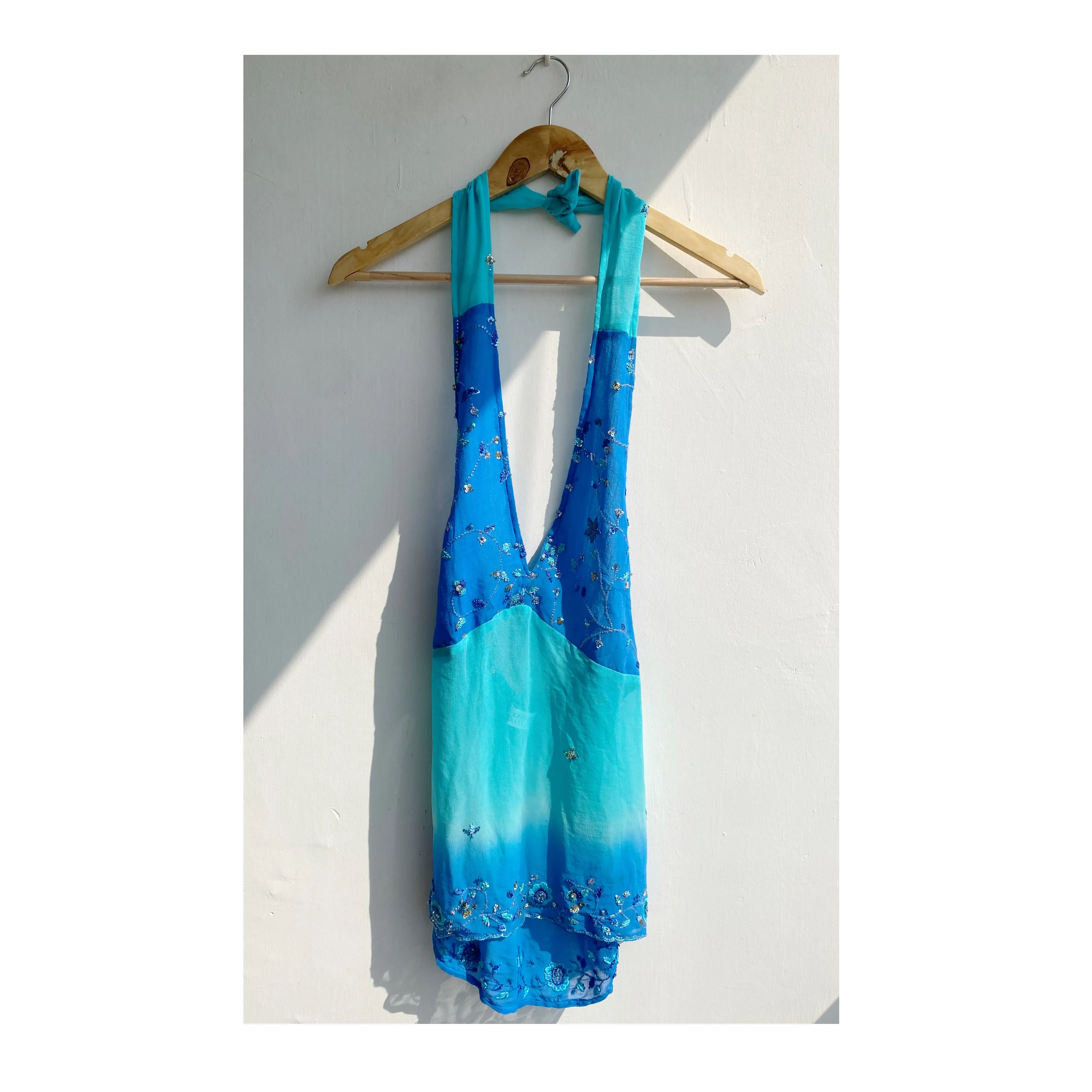 Celestial sea blue top