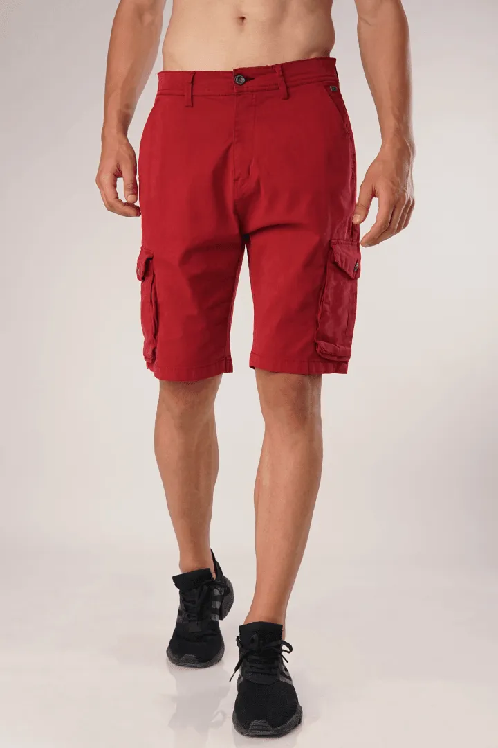 Cherry Red Cargo Shorts