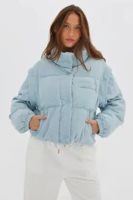 Corduroy Puffer/Vest Baby Blue