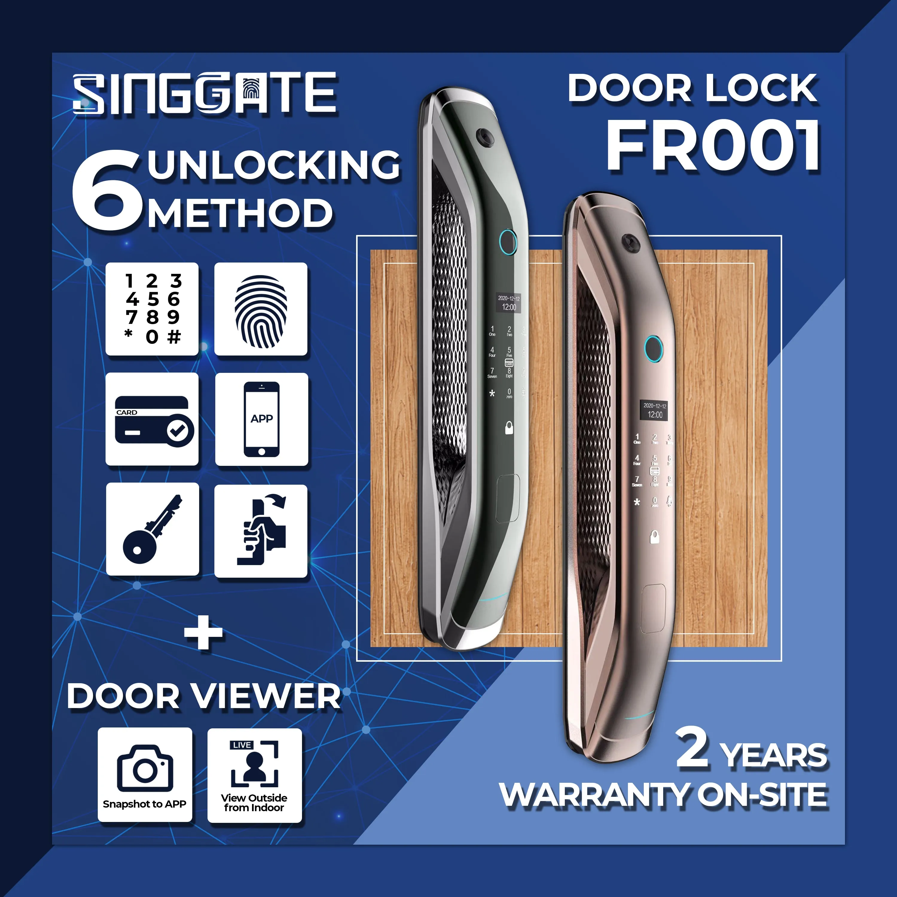 FR001 Door   FM021 Gate Digital Lock Bundle