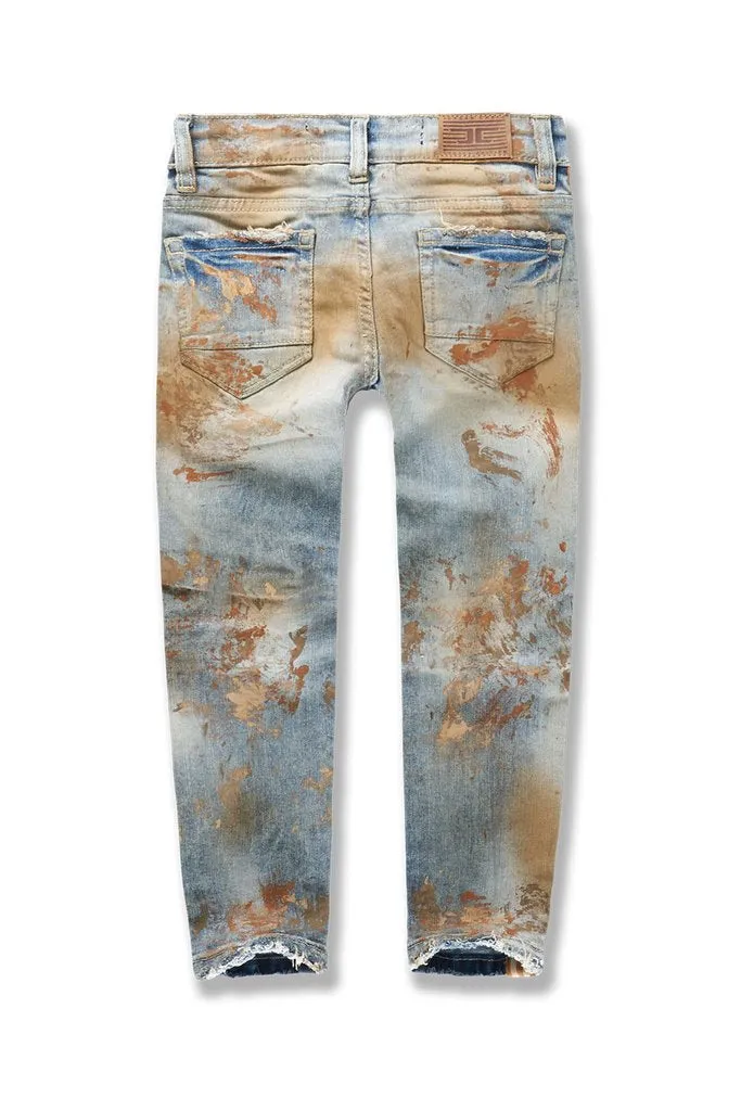 Jordan Craig Kids-Sugar Hill Striped Denim-Desert Fox-JM3430K