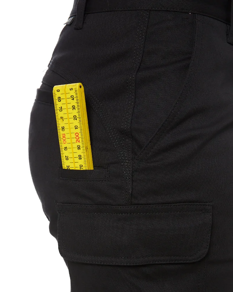 Ladies Staple Cargo Shorts - Black