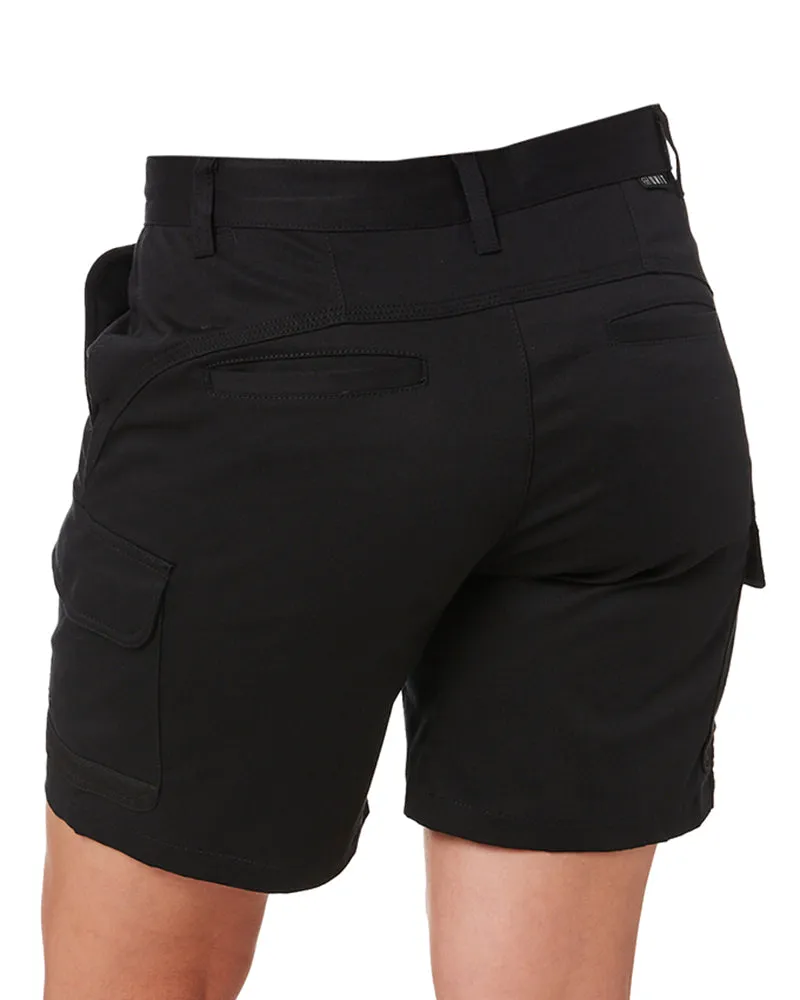 Ladies Staple Cargo Shorts - Black