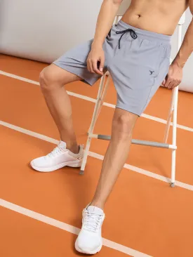 Men Solid Slim Fit Sports Shorts with TS FLEXI