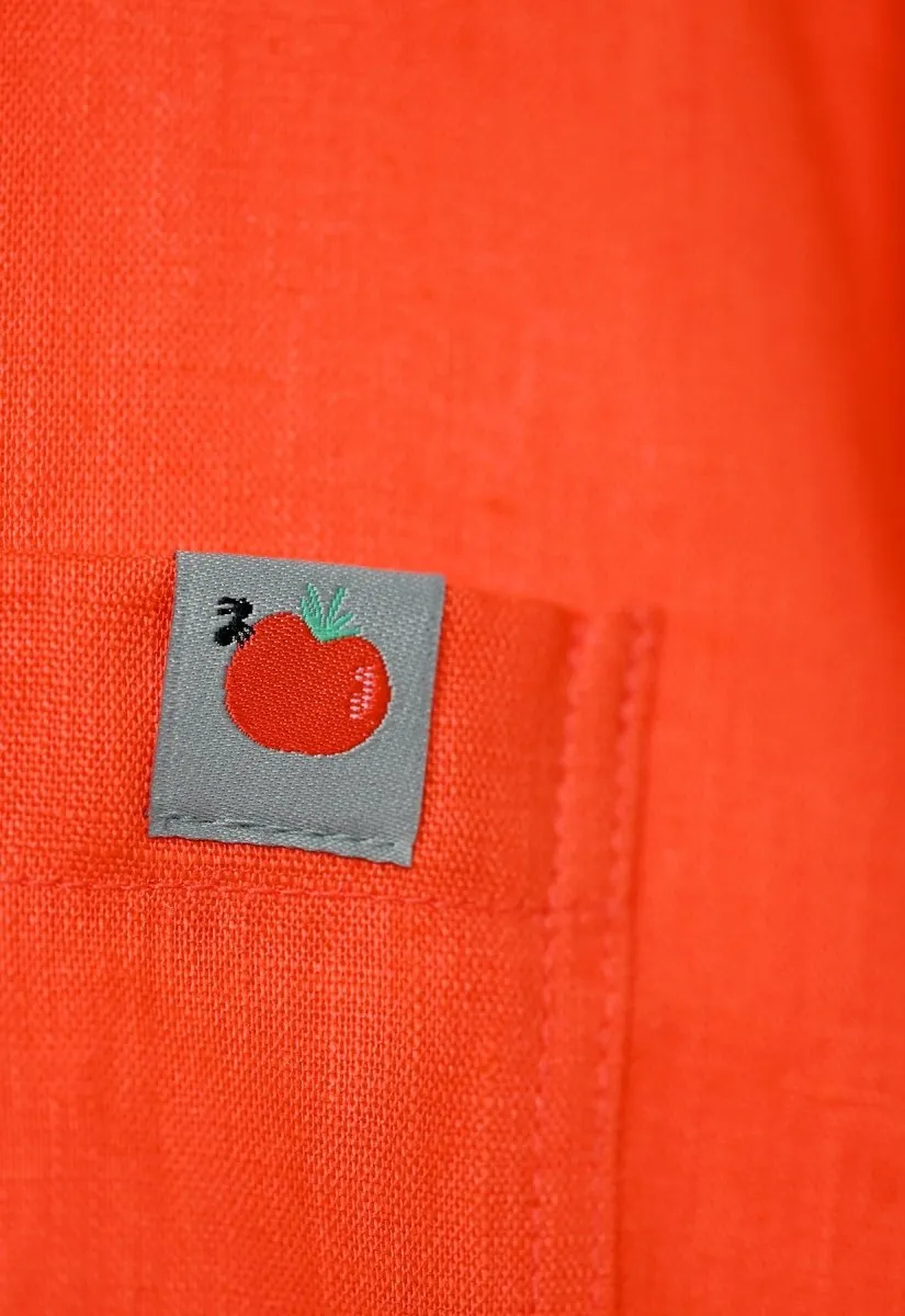 "Tutti Frutti" Linen Shirt - Tomato