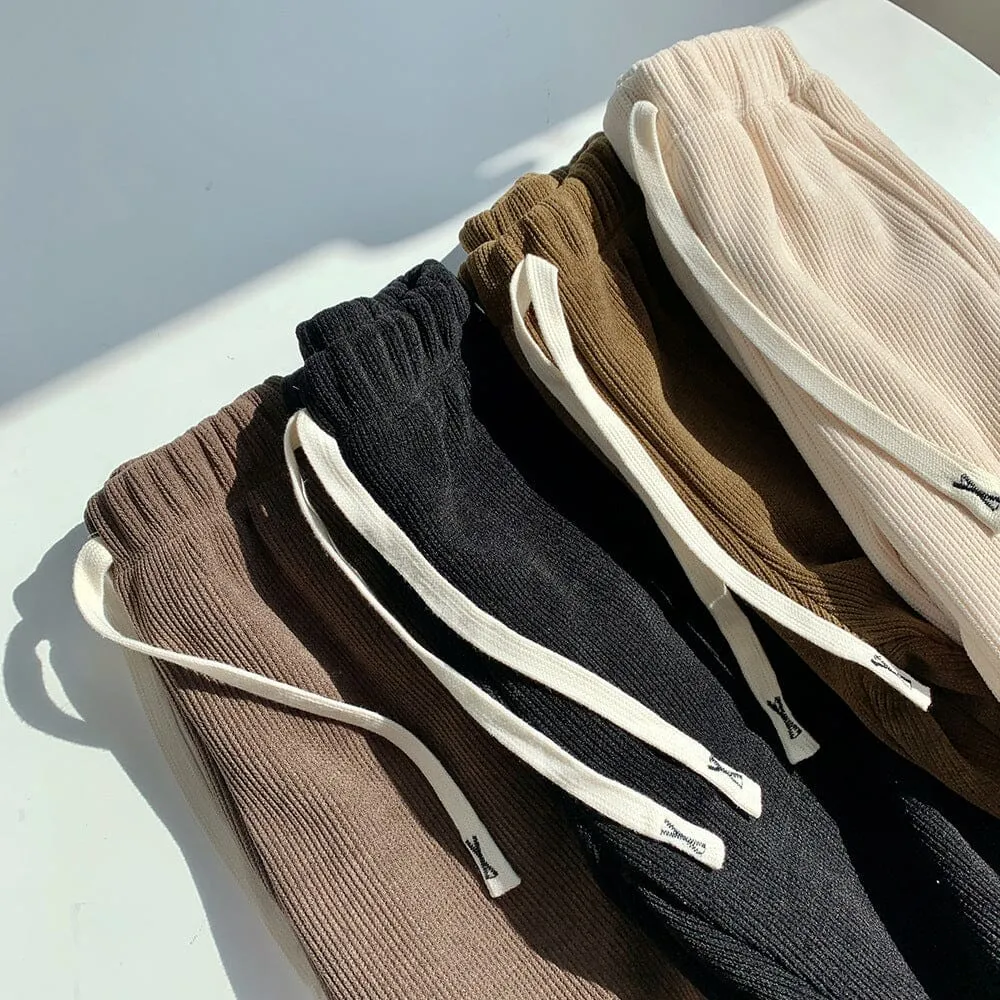 Sadie Corduroy Fleece Wide-Leg Pants