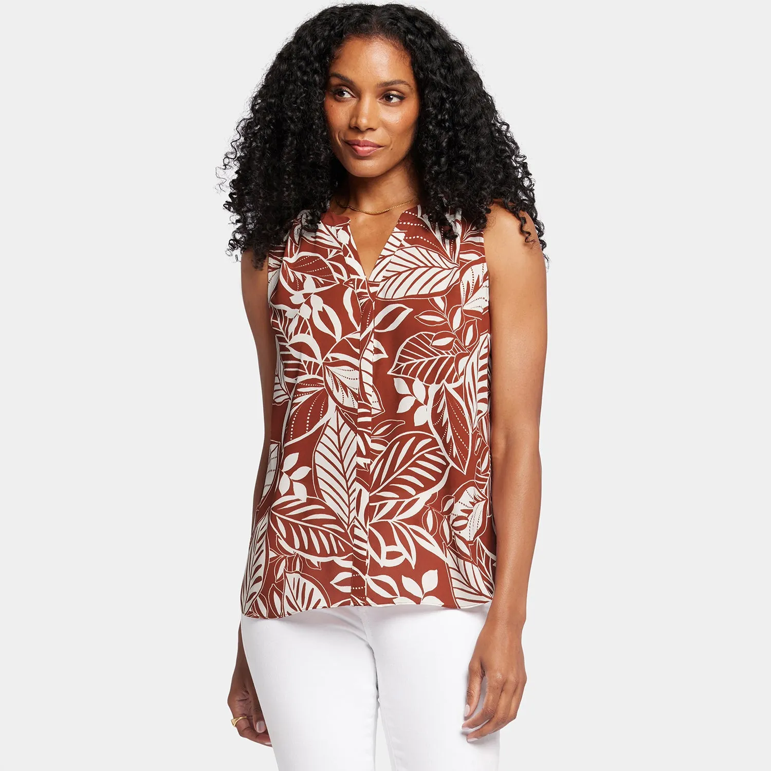 Sleeveless Pintuck Blouse  - Arianna