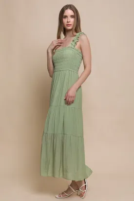 Smocked Bodice Maxi Dress