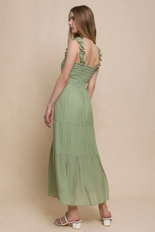 Smocked Bodice Maxi Dress