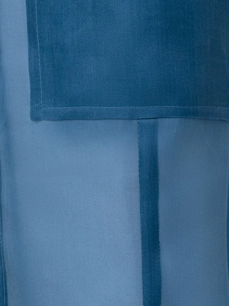 Straight Semi-Sheer Silk Cargo Pants