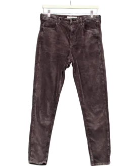 Topshop Black Washed Black Jamie High Rise Skinny Corduroy Jeans W30