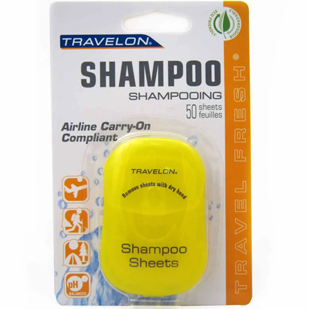Travel Shampoo Toiletry Sheets Travelon 50 Count TSA OK