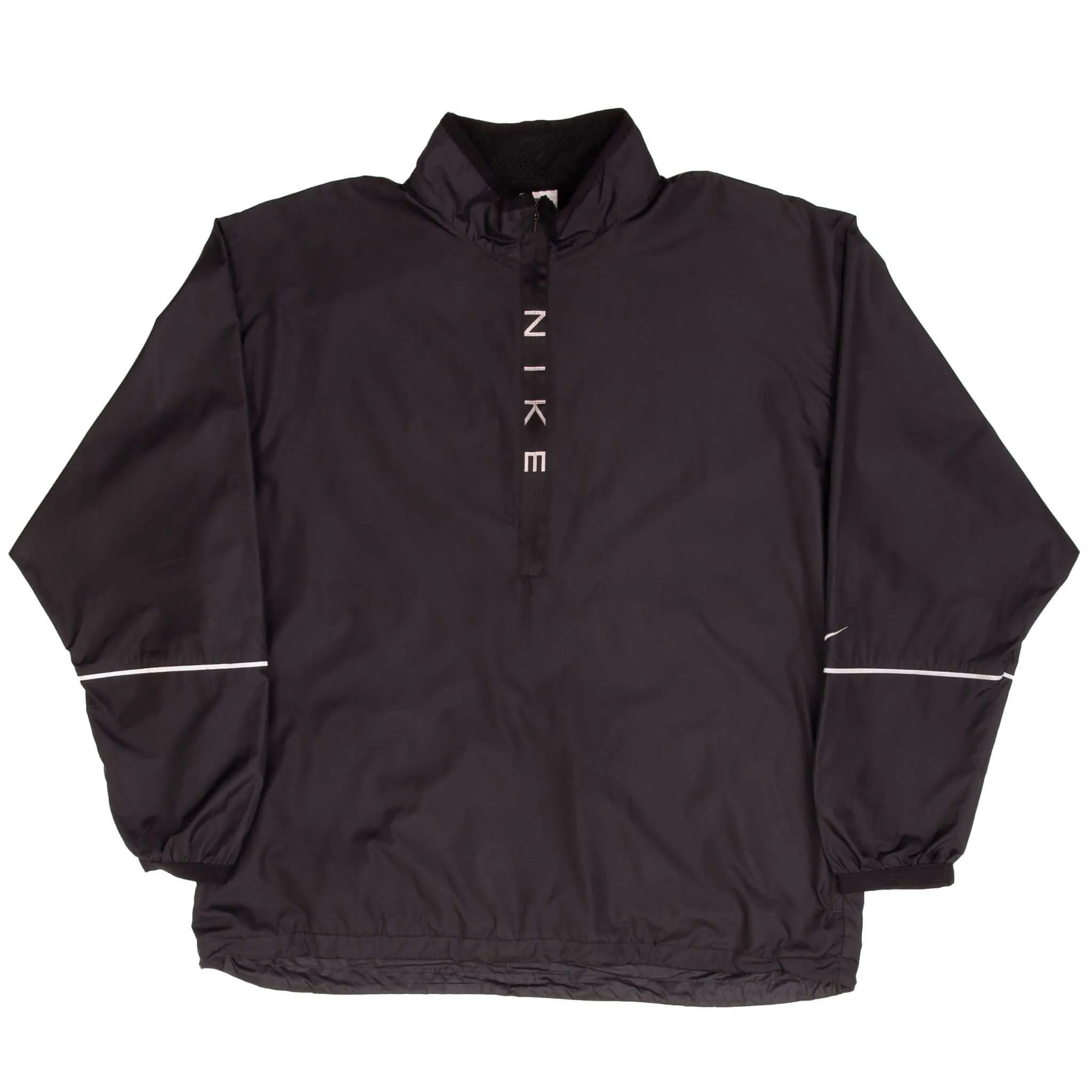 VINTAGE NIKE BLACK PULLOVER WINDBREAKER JACKET 1990S SIZE XL