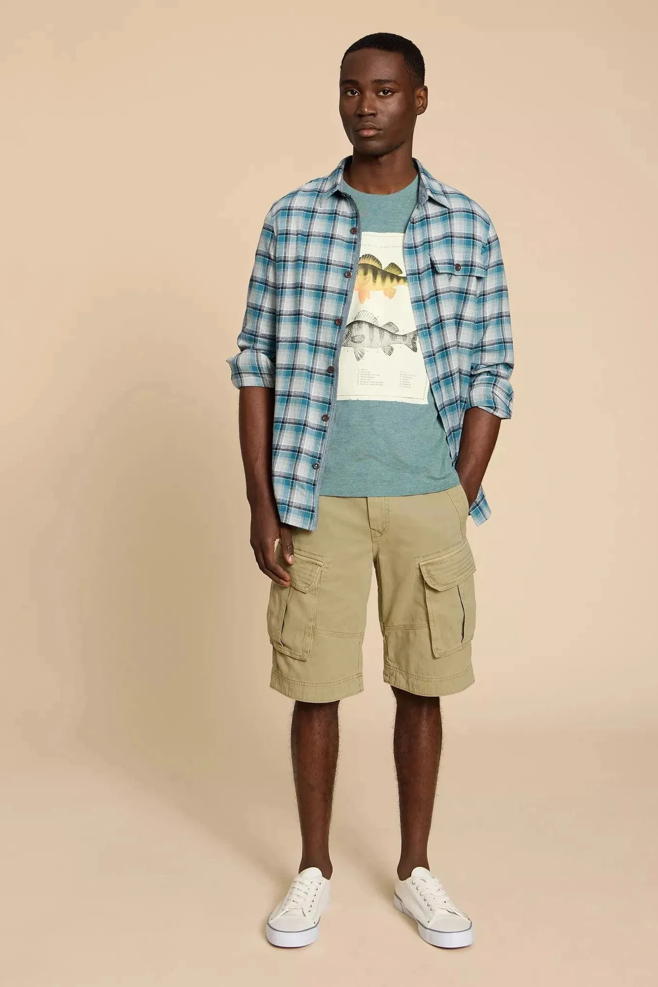 White Stuff Hallsall Organic Cargo Short - Light Nat