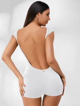 ZASUWA Female Sleevesless Backless Short Jumpsuit